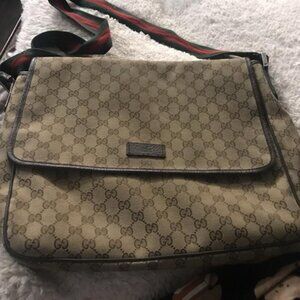 Vintage Gucci GG Canvas Messenger Bag